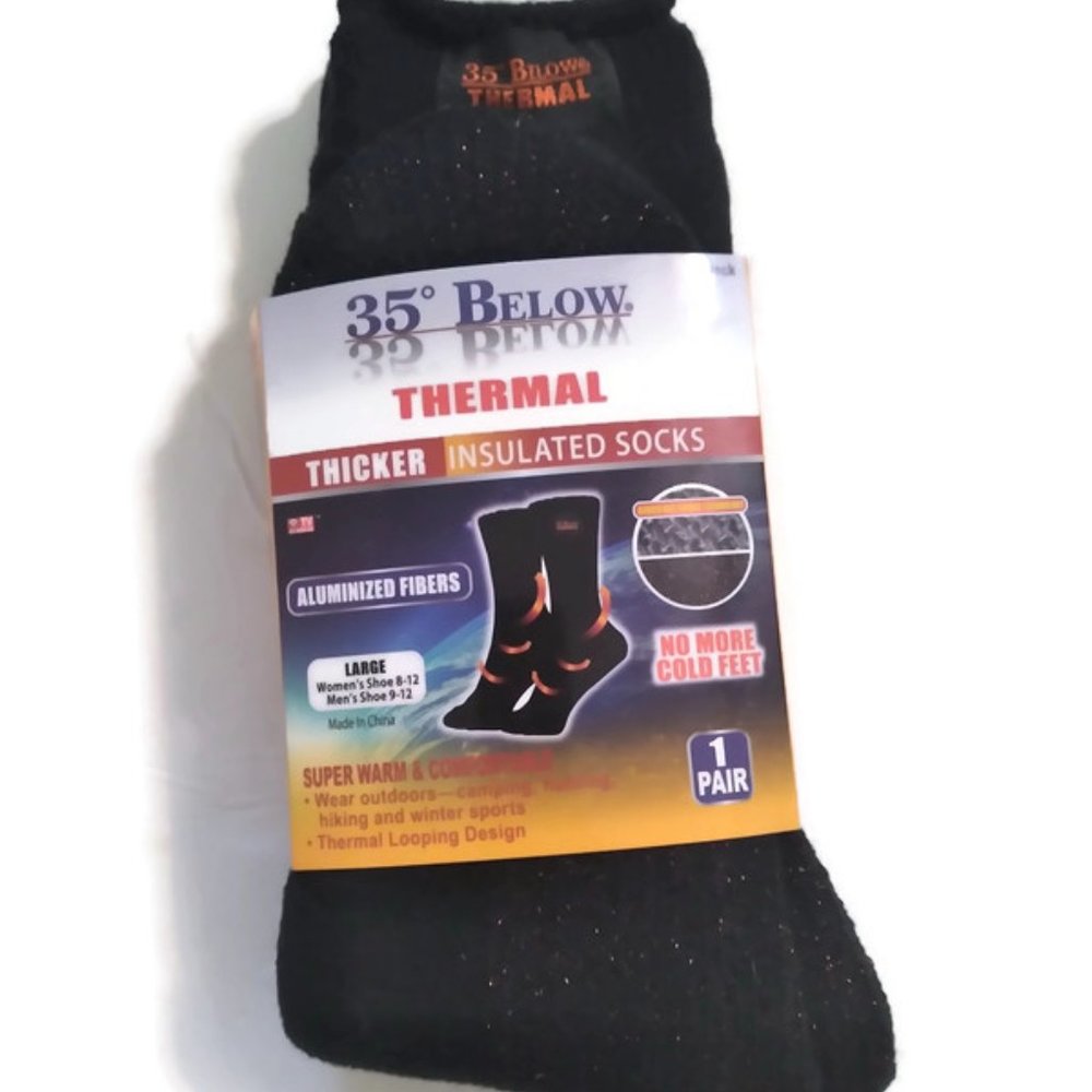 35° BELOW THERMAL SOCKS NEW As Seen on TV